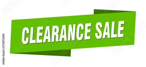 clearance sale banner template. ribbon label sign. sticker