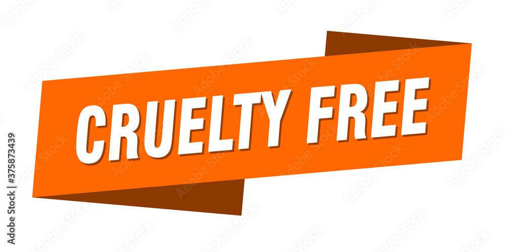 cruelty free banner template. ribbon label sign. sticker cruelty free banner template. ribbon label sign. sticker