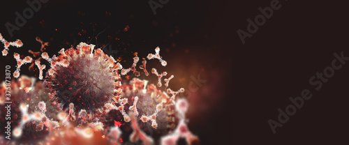 Φωτογραφία Virus under microscope