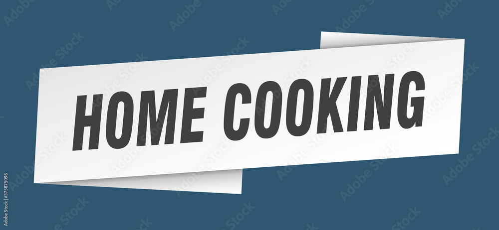 home cooking banner template. ribbon label sign. sticker