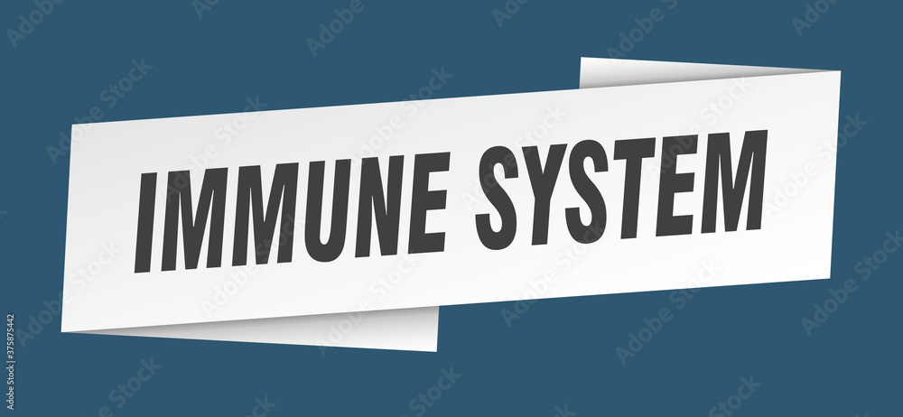 immune system banner template. ribbon label sign. sticker