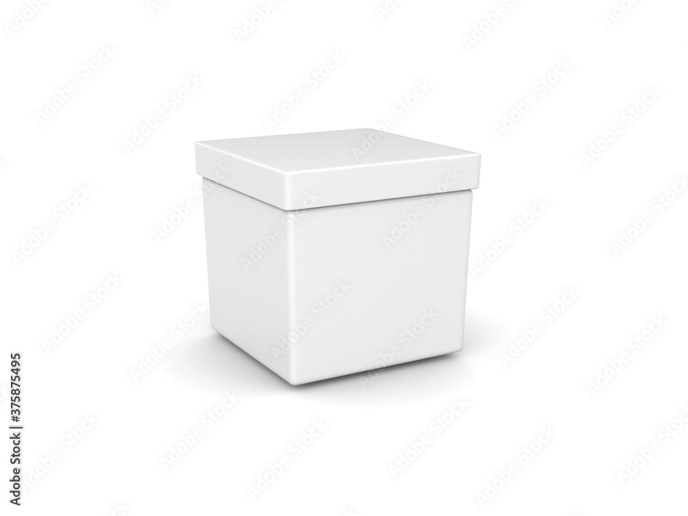 3d box in white background 3d box in white background