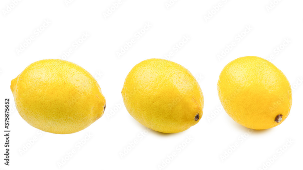Lemon isolated on white background. Space for test or design. Lemon isolated on white background. Space for test or design.