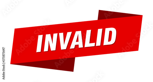 invalid banner template. ribbon label sign. sticker
