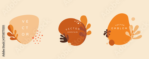 Vector  horizontal abstract background with copy space for text - autumn sale - bright vibrant banner, poster, cover design template, with yellow and orange leaves