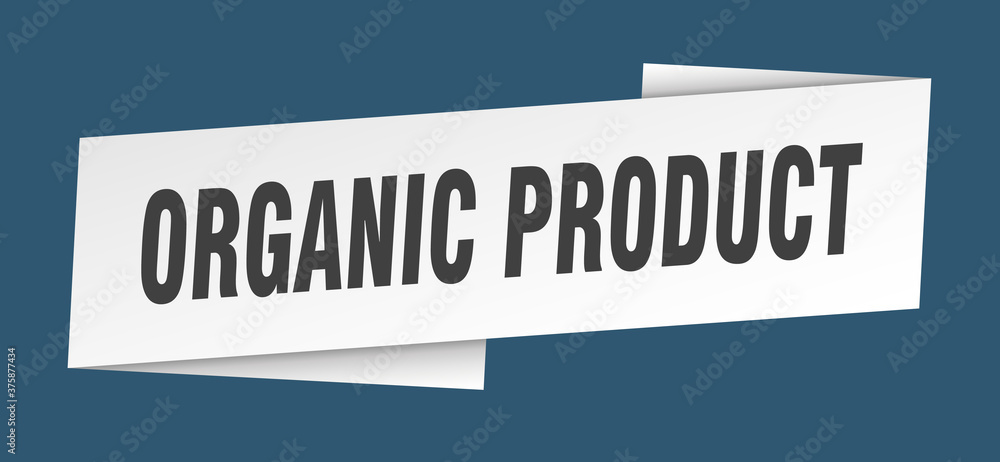 organic product banner template. ribbon label sign. sticker
