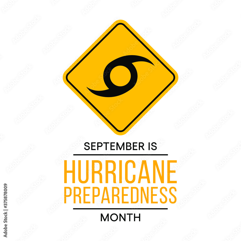 Vector illustration on the theme of National Hurricane preparedness month observed each year during the month of September. Vector illustration on the theme of National Hurricane preparedness month observed each year during the month of September.
