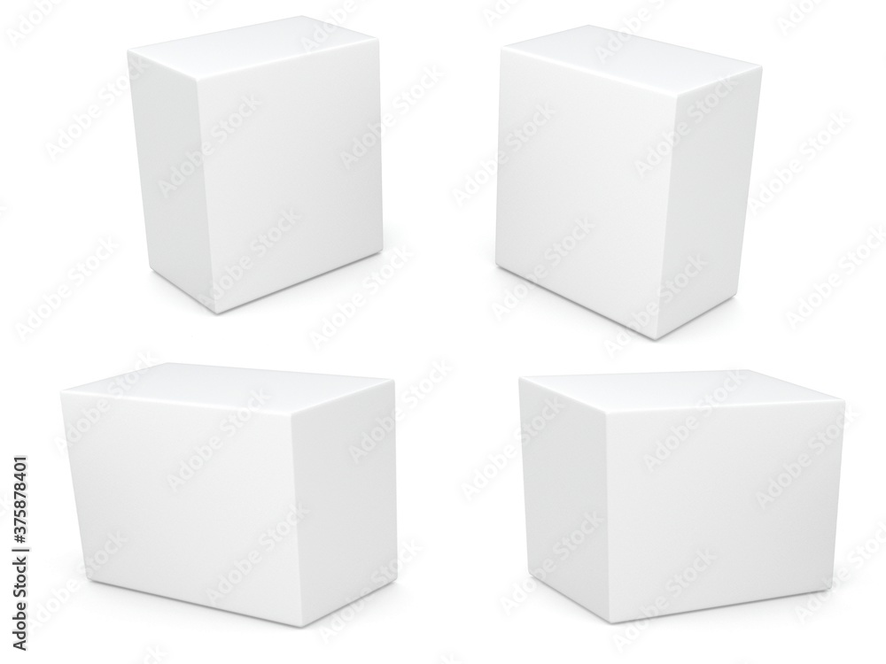 3D box on white background 3D box on white background