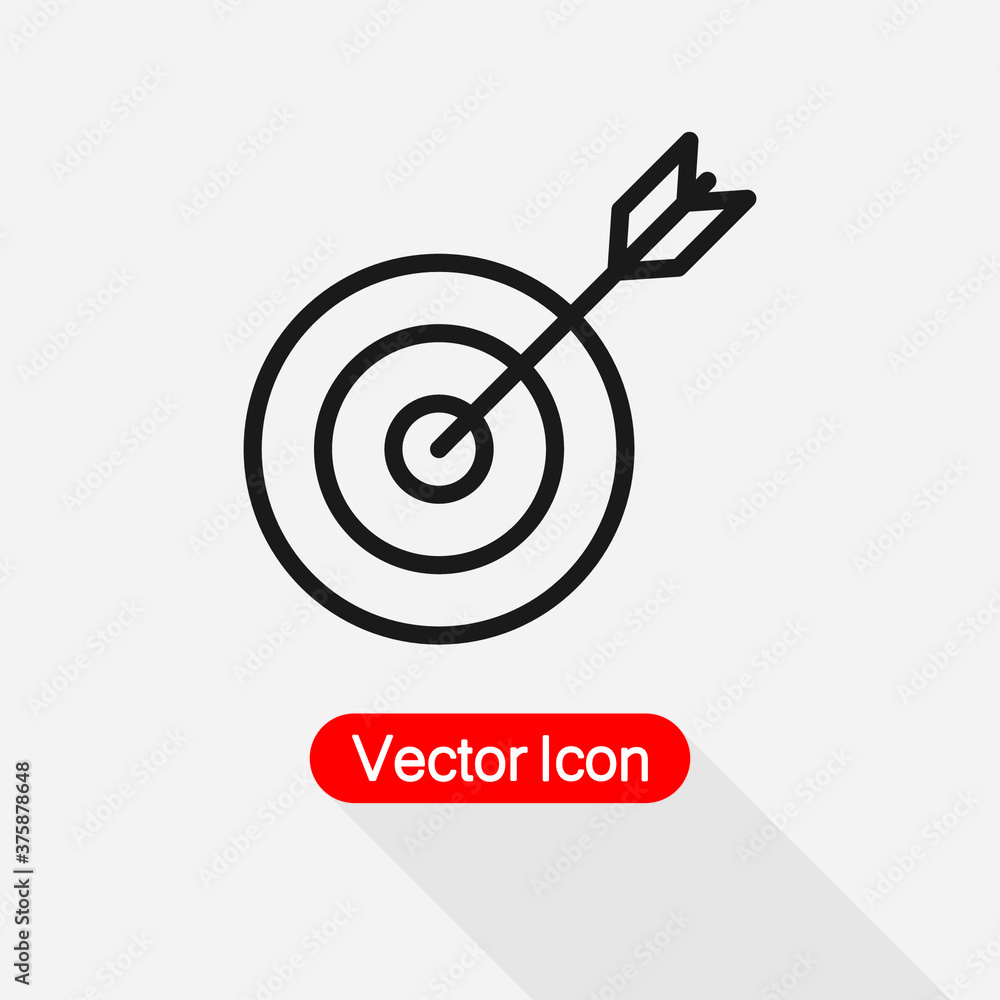 Target With Dart Icon Vector Illustration Eps10 Target With Dart Icon Vector Illustration Eps10