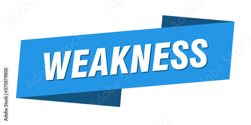 weakness banner template. ribbon label sign. sticker
