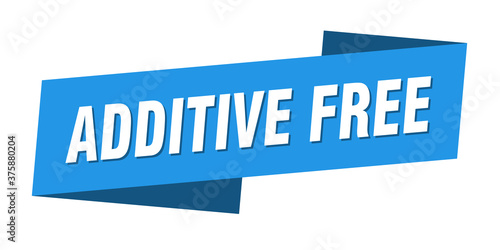 additive free banner template. ribbon label sign. sticker
