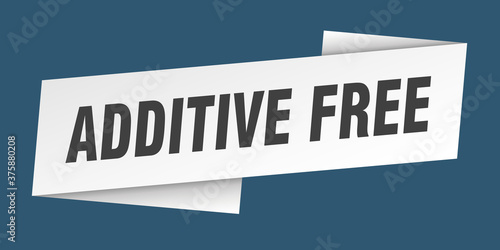 additive free banner template. ribbon label sign. sticker