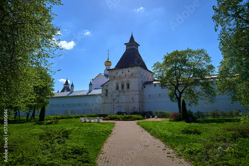 Wall of a orthodox monastery in Rostov, Russia