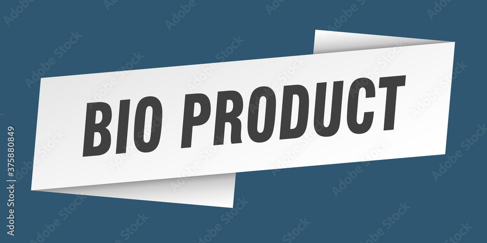 bio product banner template. ribbon label sign. sticker