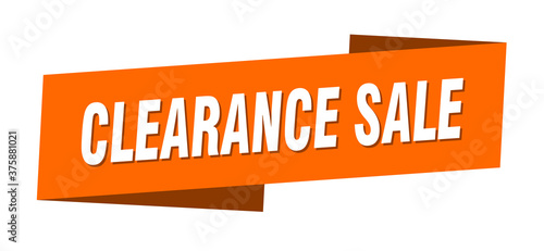 clearance sale banner template. ribbon label sign. sticker