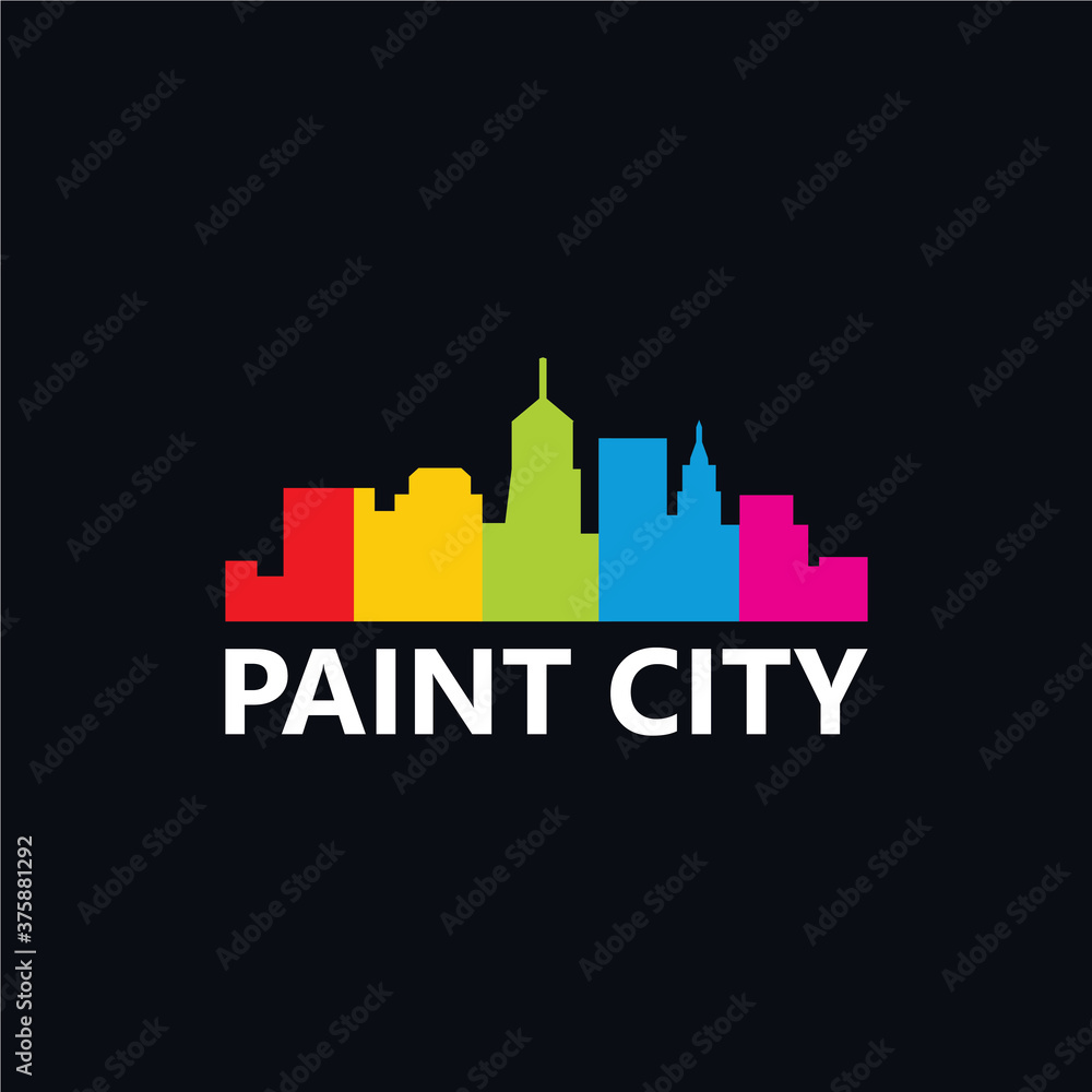 Paint City Logo Template Design Vector