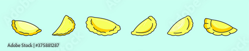 a set of empanadas vector illustration