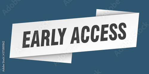 early access banner template. ribbon label sign. sticker