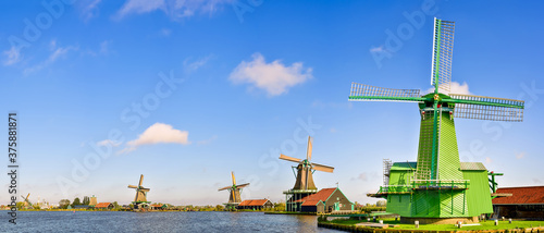 Canvas Print Zaanse Schans windmills in the Netherlands