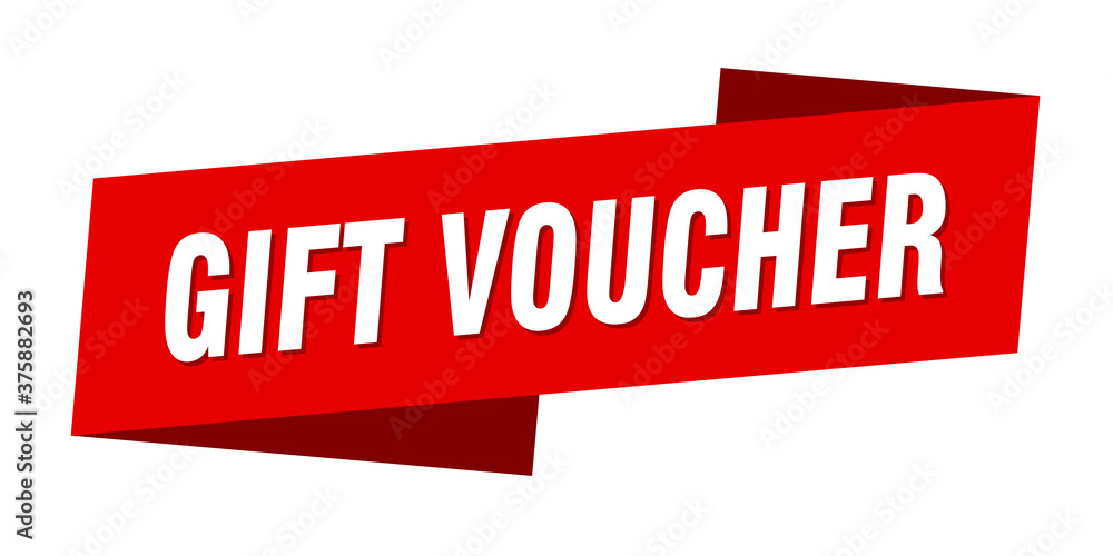 gift voucher banner template. ribbon label sign. sticker gift voucher banner template. ribbon label sign. sticker