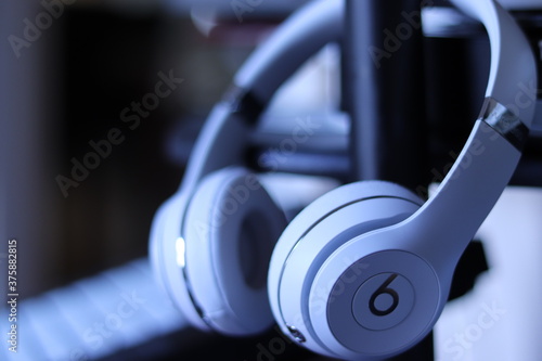close up of a beats headphones photo