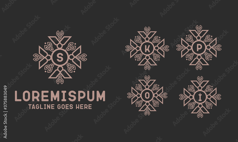 initials Letter Logo. Gold Letter Design Vector with Golden Luxury ...