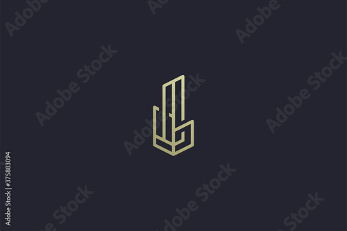 Luxury Gold Building Real Estate Logo