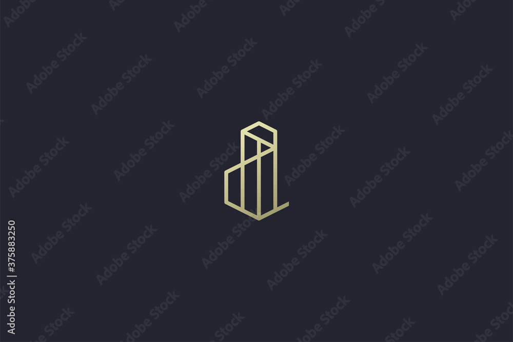 Luxury Gold Building Real Estate Logo Luxury Gold Building Real Estate Logo