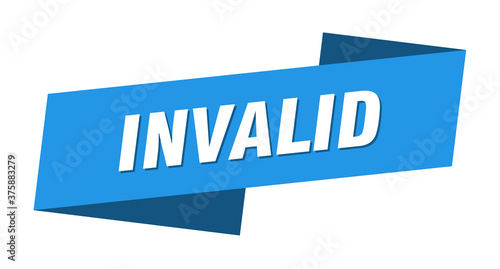 invalid banner template. ribbon label sign. sticker