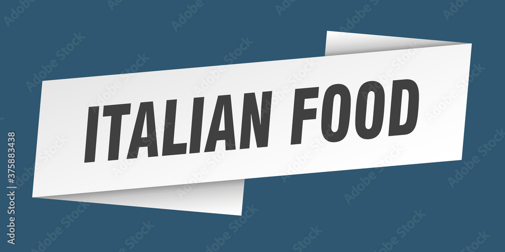 italian food banner template. ribbon label sign. sticker