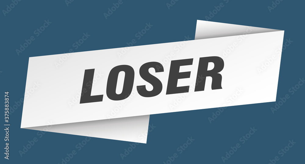 loser banner template. ribbon label sign. sticker loser banner template. ribbon label sign. sticker