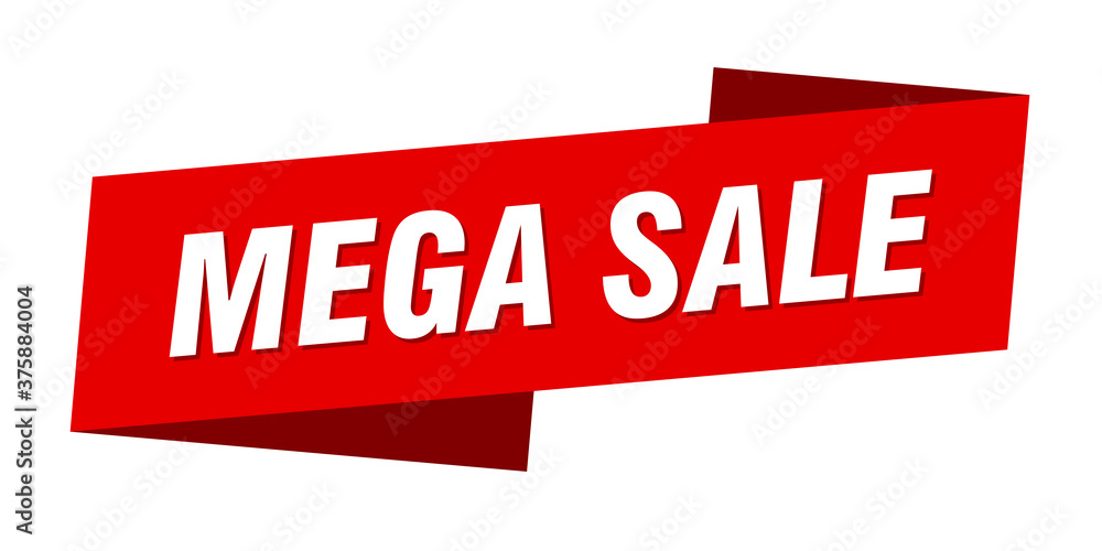 mega sale banner template. ribbon label sign. sticker mega sale banner template. ribbon label sign. sticker