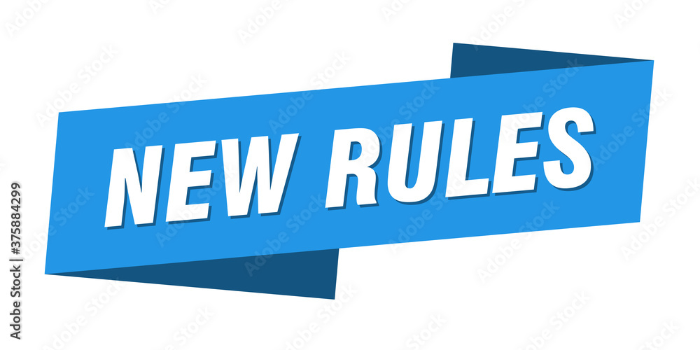 new rules banner template. ribbon label sign. sticker new rules banner template. ribbon label sign. sticker