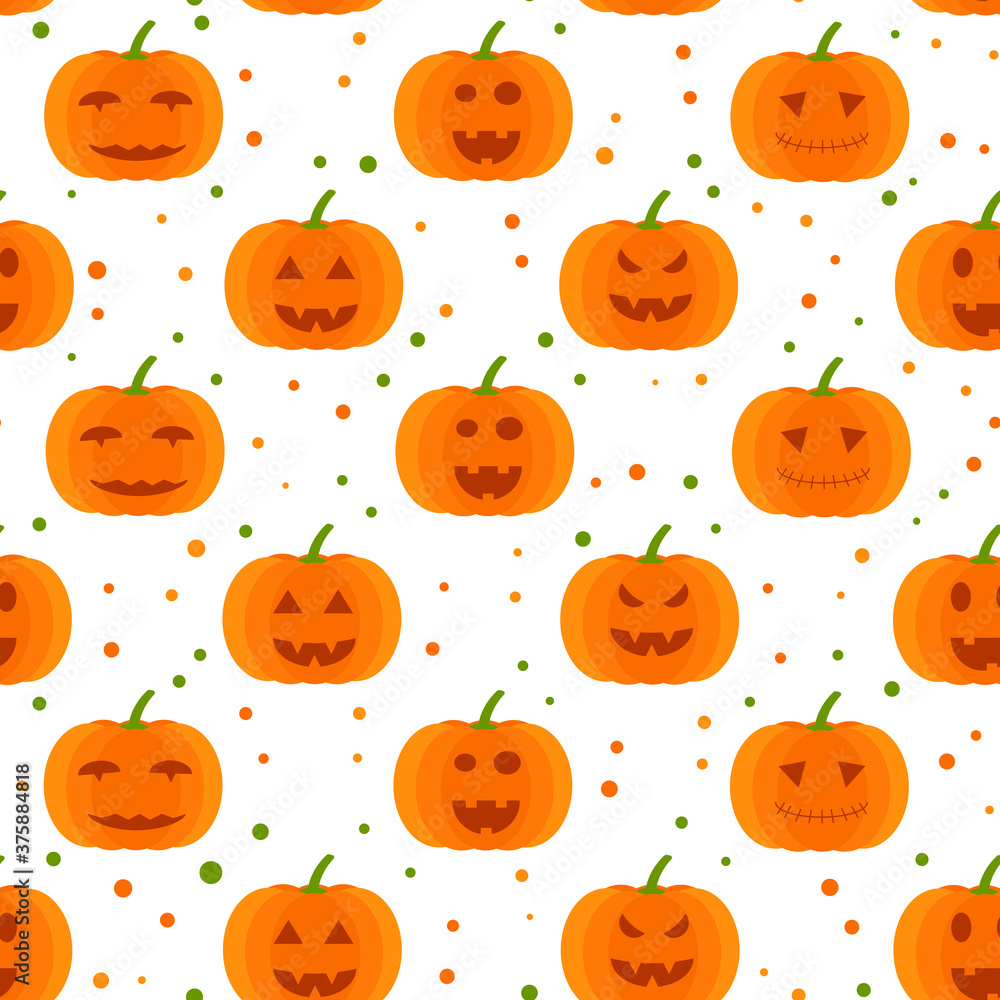 This is a seamless pattern of pumpkin on a white background. This is a seamless pattern of pumpkin on a white background.