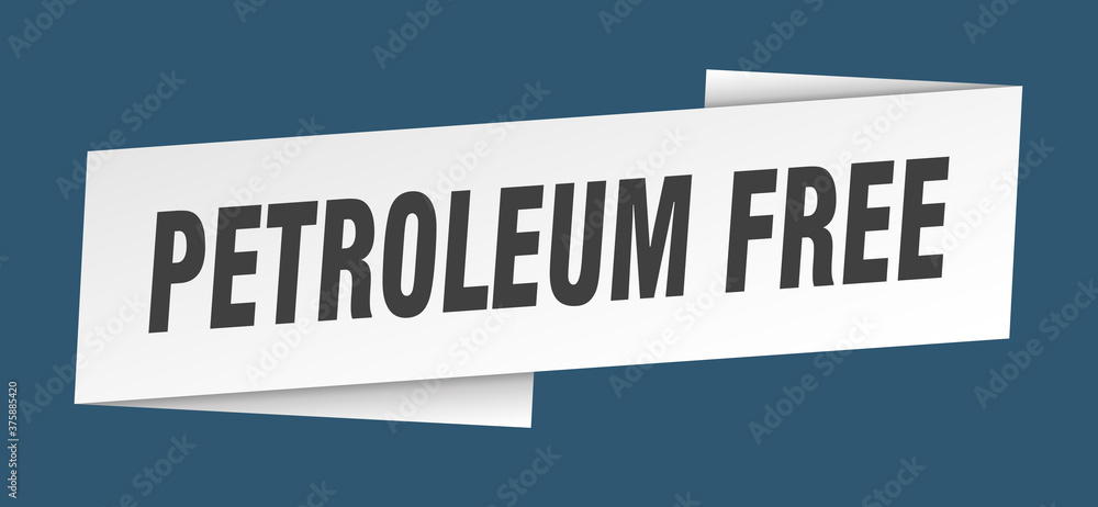 petroleum free banner template. ribbon label sign. sticker
