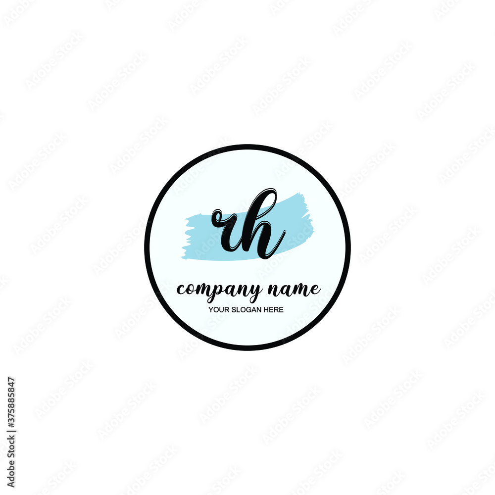RH Initial handwriting logo template vector
RH Initial handwriting logo template vector