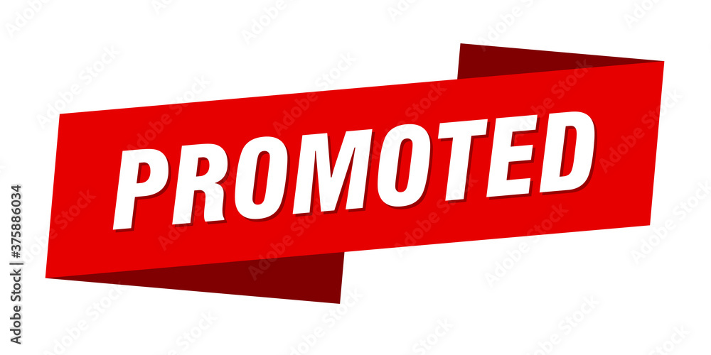 promoted banner template. ribbon label sign. sticker promoted banner template. ribbon label sign. sticker