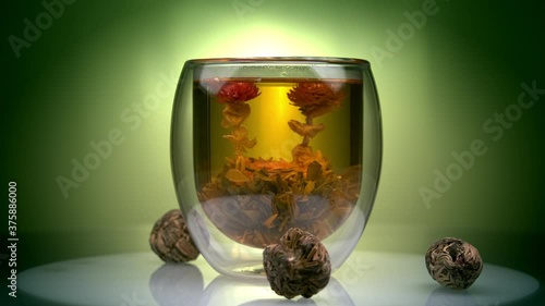 Traditional chinese tea emperor's choise in glass