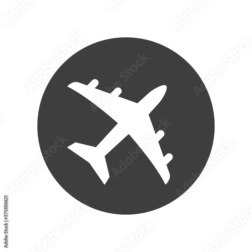 airplane vector icon on white background. EPS10