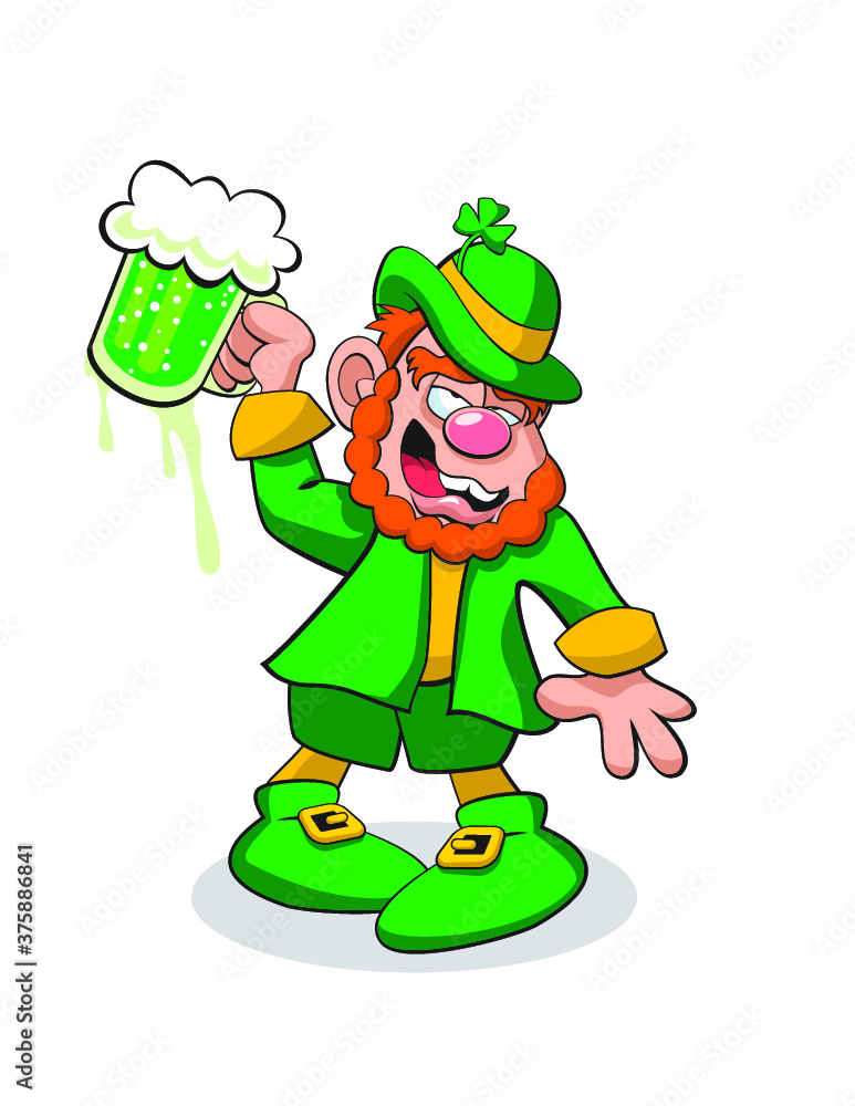 St. Patrick’s Day leprechaun with beer St. Patrick’s Day leprechaun with beer