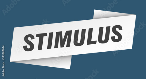 stimulus banner template. ribbon label sign. sticker