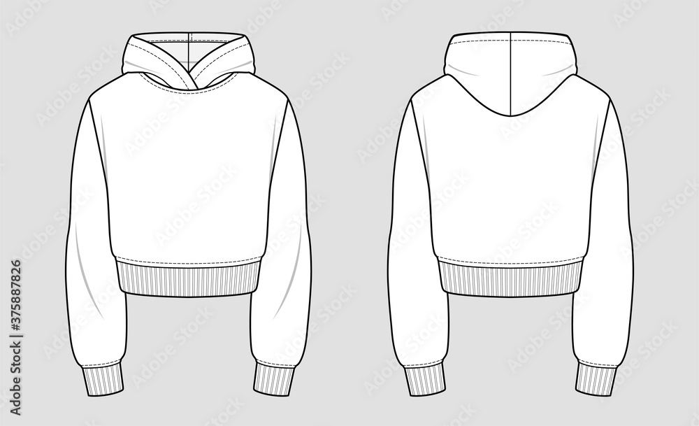 Hoodie Technical Sketch Stock Illustrations  1062 Hoodie Technical Sketch  Stock Illustrations Vectors  Clipart  Dreamstime
