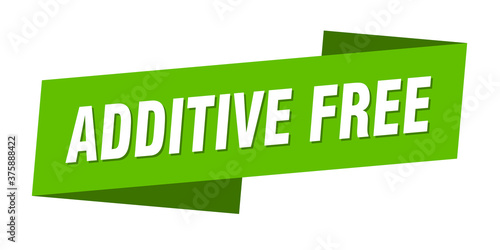 additive free banner template. ribbon label sign. sticker