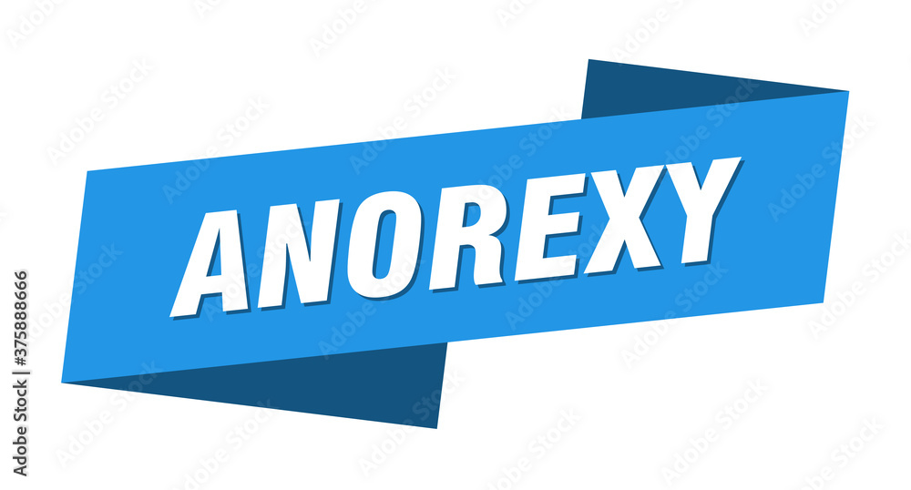 anorexy banner template. ribbon label sign. sticker anorexy banner template. ribbon label sign. sticker