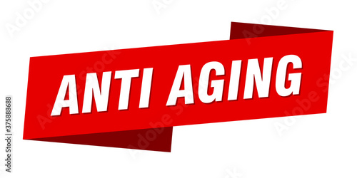 anti aging banner template. ribbon label sign. sticker