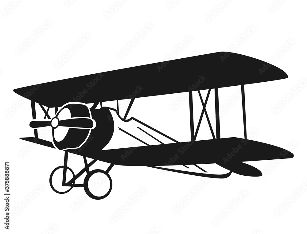 An airplane in the 90s with an old engine An airplane in the 90s with an old engine