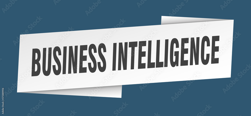 business intelligence banner template. ribbon label sign. sticker