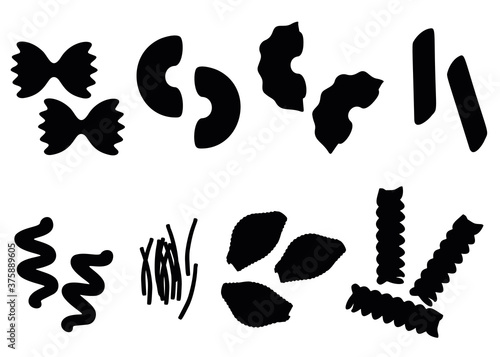 Macaroni of all types in the set.