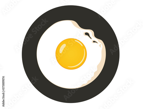 Omelet on a frying pan