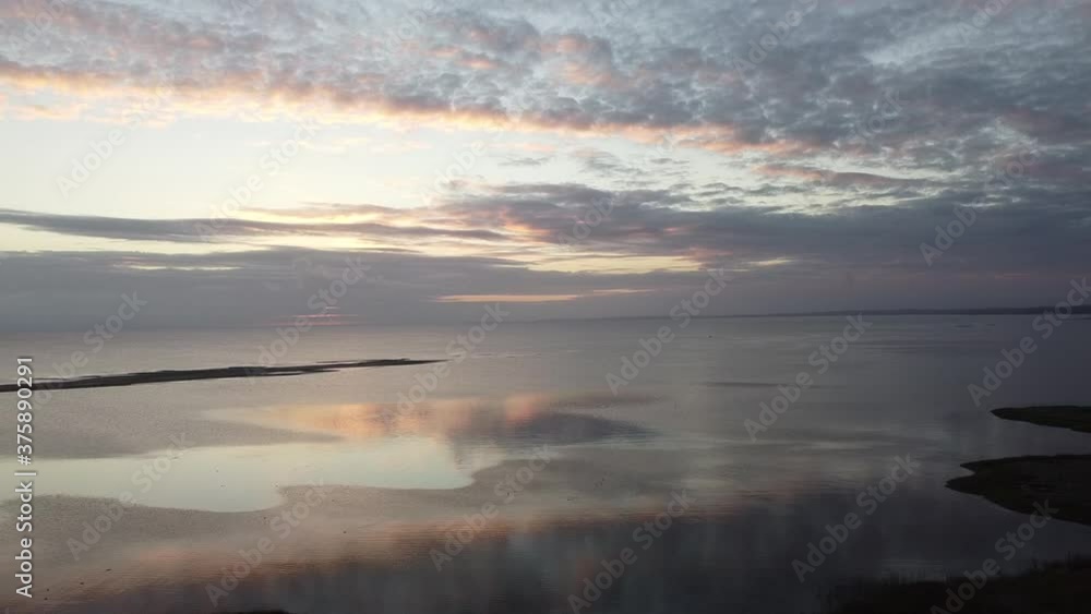 Aerial Of Morning Sunrise at Beach in Denmark Aerial Of Morning Sunrise at Beach in Denmark
